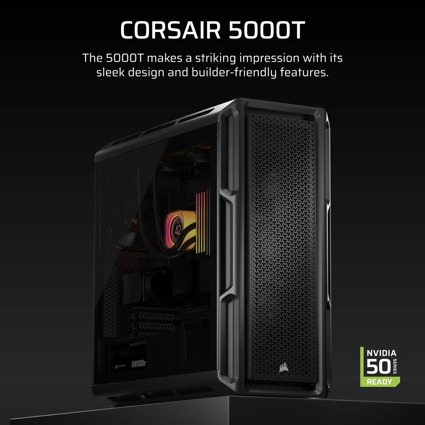 5000T Mid-Tower PC Case; Black