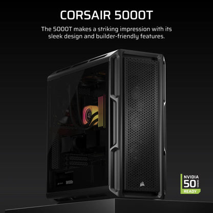 5000T Mid-Tower PC Case; Black