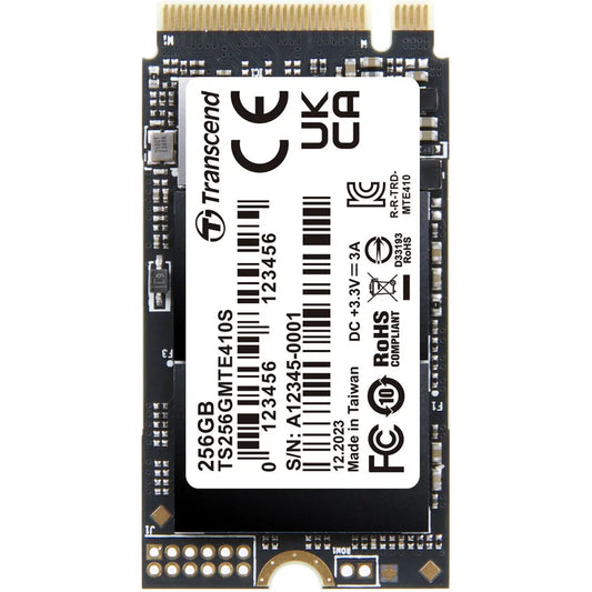 Transcend 256GB MTE410S PCI-E GEN 4x4 M.2 2242 SSD 3D NAND - 3300 MB/s Read 1400 MB/s Write - 150 TBW