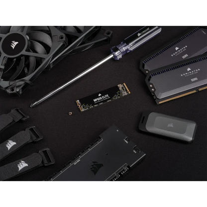Corsair MP600 ELITE 2TB Gen4 PCIe x4 NVMe M.2 SSD (no heatsink); Read Up To 7000MB/s; Write up to 6500MB/s