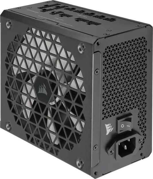 Corsair RM850x Shift—850 Watt 80 PLUS Gold;10yr Warranty. ATX (1); EPS (2); PCI-E (4);12VHPWR (1); PATA (8);SATA (12)