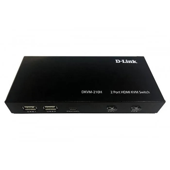 2-Port HDMI KVM switch ; 2x HDMI ports; 2x USB Type-B ports; Switching buttons on front panel; HDMI 2.0 HDCP 2.2; 2xHDMI cbl inc