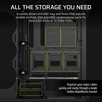 5000T Mid-Tower PC Case; Black