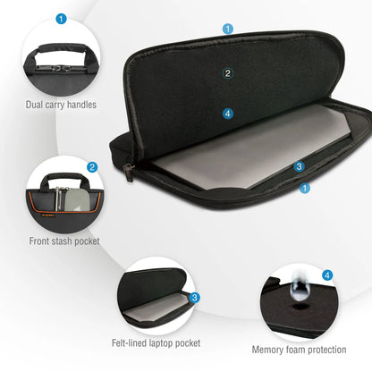 EVERKI EKF808S11B 808-11 11.6'' LAPTOP SLEEVE WITH MEMORY FOAM