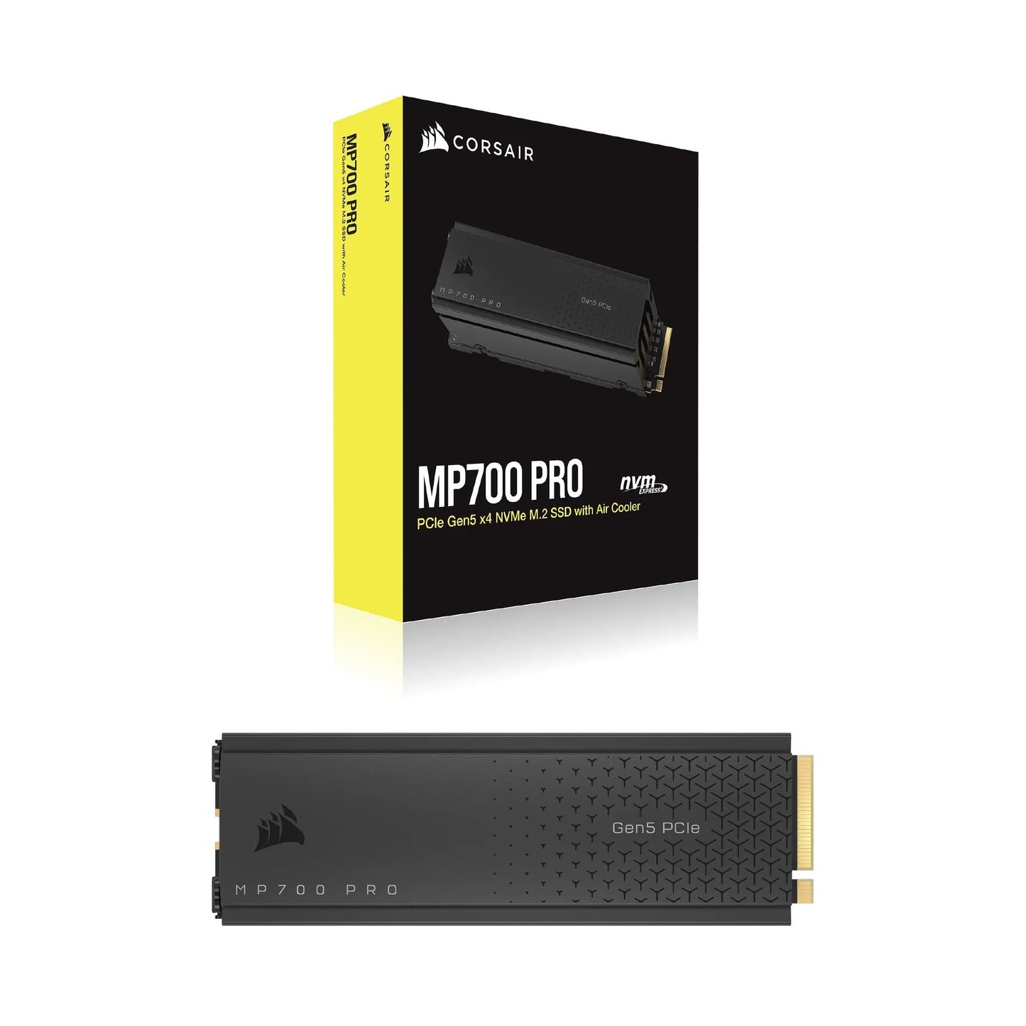 Corsair MP700 PRO 2TB M.2 NVMe PCIe Gen. 5 x4 SSD with Cooler; Read Up To 12 400MB/s; Write up to 11 800MB/s