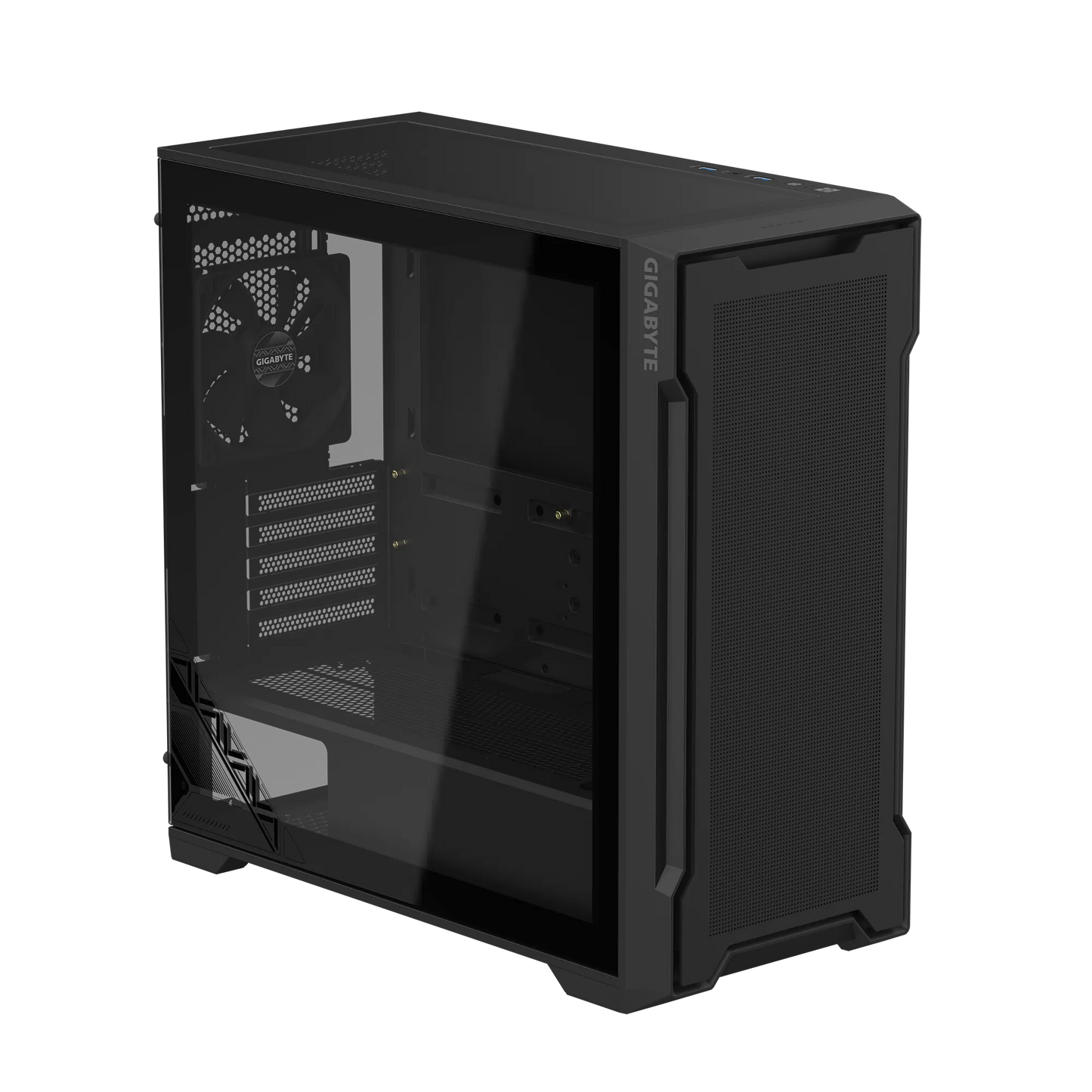Gigabyte C102 Glass Micro ATX Chassis; 2x 3.5'' | 2x 2.5'' Drive Bays; 360mm Radiator compatible; 2x 120mm fan incl; Black