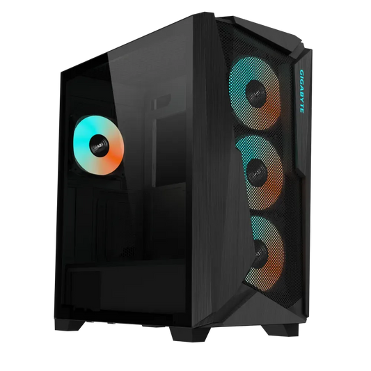 Gigabyte C301 Glass ATX Chassis; 2x 3.5'' | 2x 2.5'' Drive Bays; 360mm Radiator compatible; 4x 120mm fan incl; Black