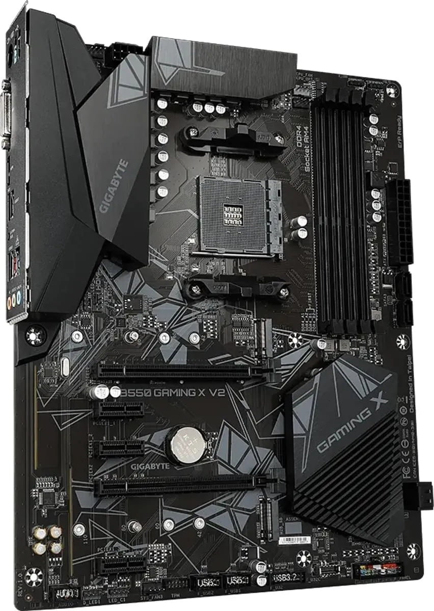 GIGABYTE Motherboard AMD B550 Gaming X Chipset for 3rd/4th/5th Generation AMD Ryzen™ AM4 ; 4x Dual DDR4; 2x M2; DVI-D; HDMI.