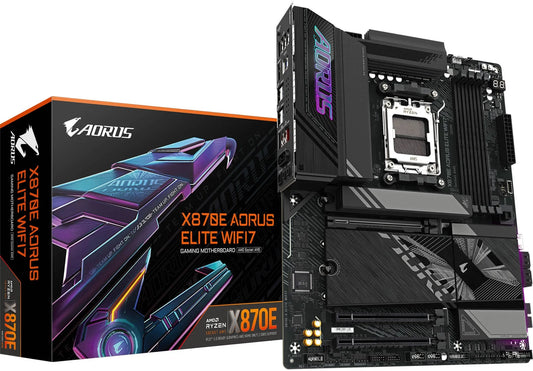 GIGABYTE Aorus AMD X870 Chipset for AMD AM5; 4x DDR5; 4x M2; 2x HDMI (1x Front)/2 x USB4® USB Type-C®; ATX.