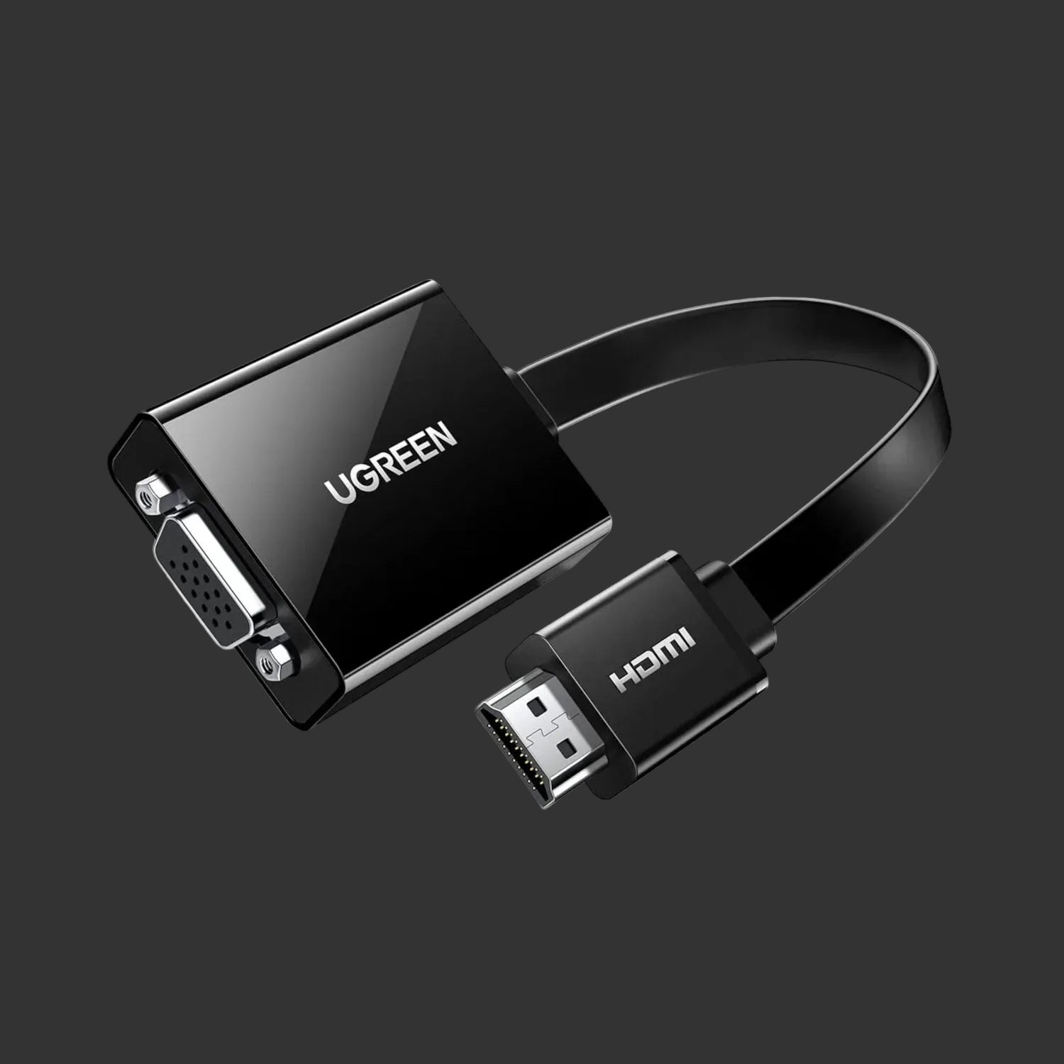 UGREEN HDMI to VGA Adapter, with 3.5mm Audio and Power Port - Black