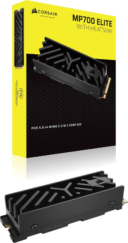 Corsair MP700 ELITE with Heatsink 1TB M.2 NVMe PCIe Gen. 5 x4 SSD; Read Up To 10 00MB/s; Write up to 8500MB/s