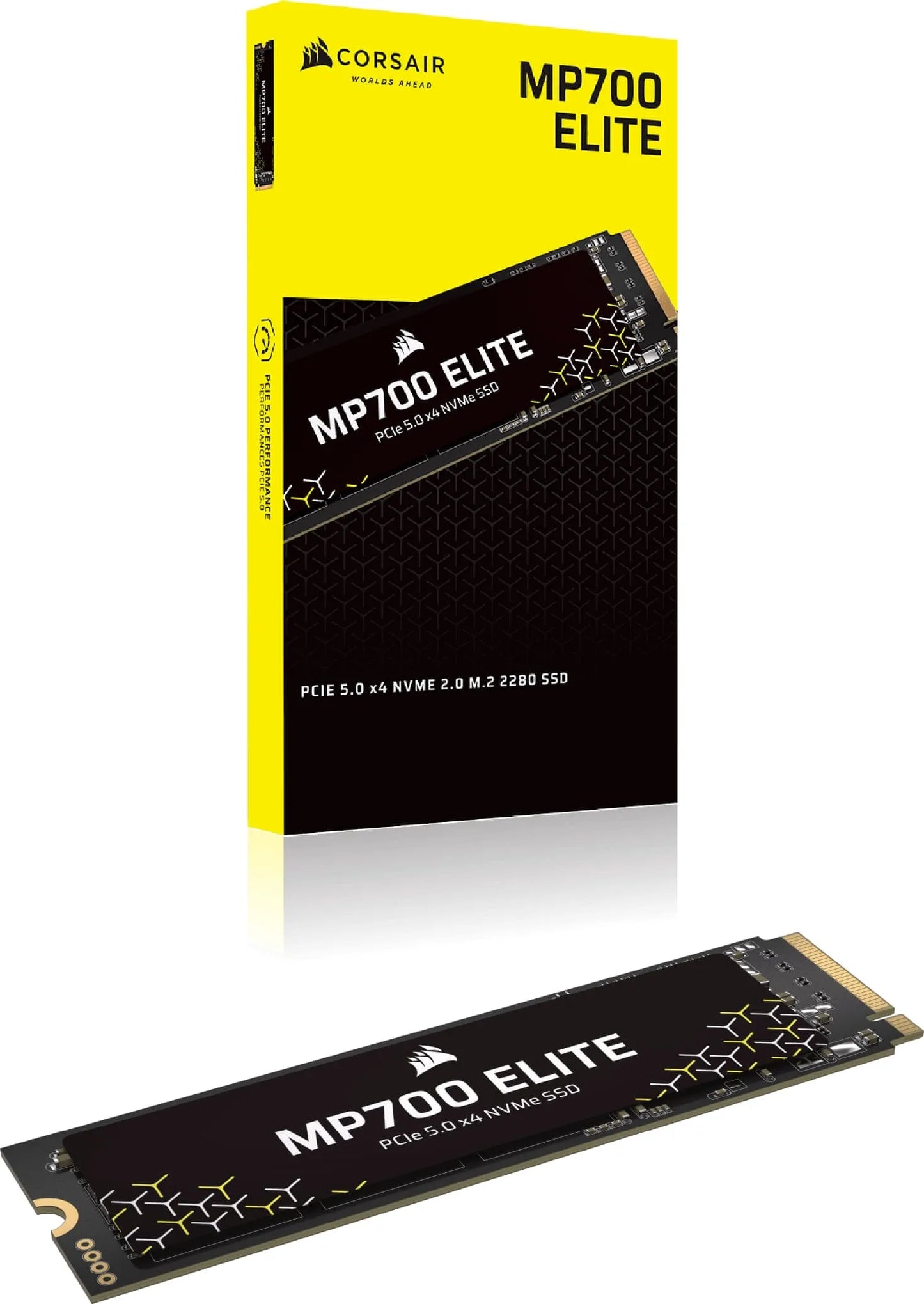 Corsair MP700 ELITE 2TB M.2 NVMe PCIe Gen. 5 x4 SSD (no heatsink); Read Up To 10 000MB/s; Write up to 8500MB/s