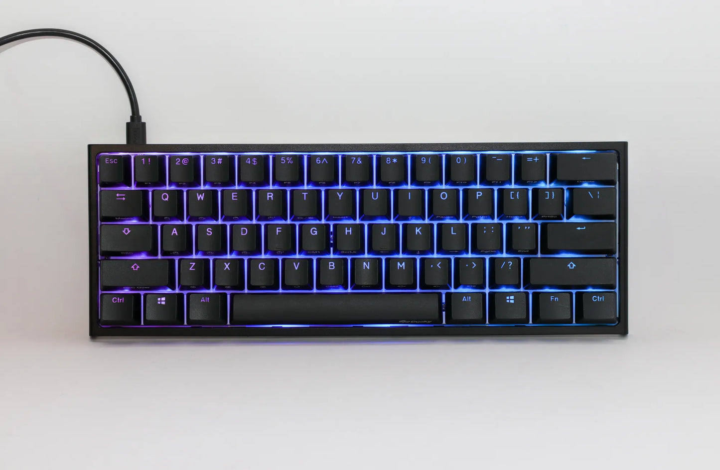 Ducky Keyboard One 2 Pro 60% Mechanical Keyboard; RGB; PBT Double Shot Keycaps - Cherry Red .
