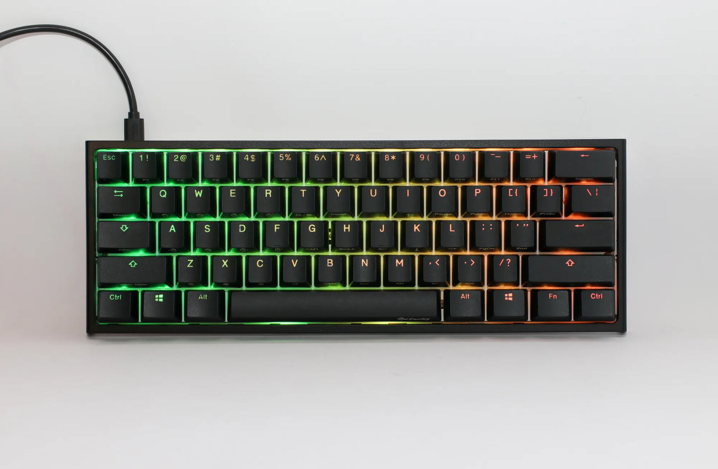 Ducky Keyboard One 2 Pro 60% Mechanical Keyboard; RGB; PBT Double Shot Keycaps - Cherry Silent Red.