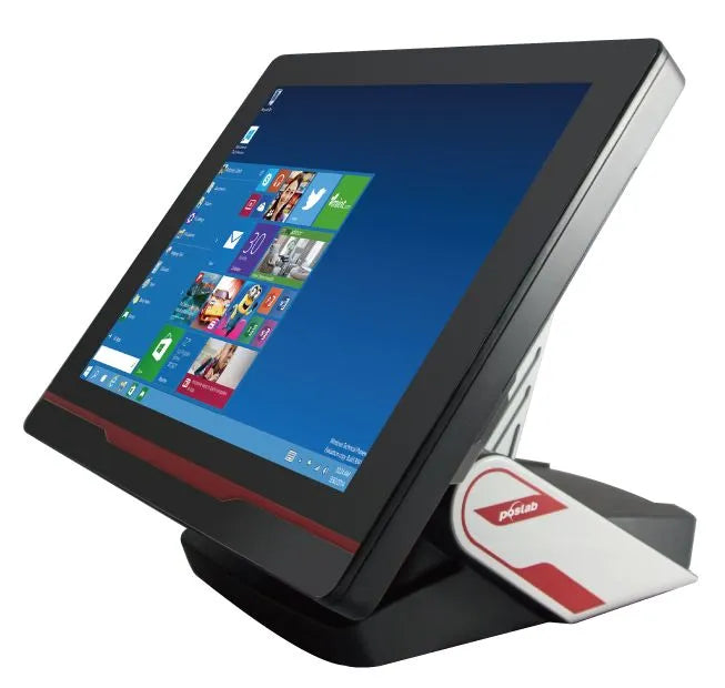 Poslab IronPOS 76; 15'' Full Black Bezel Free Resistive Touch; Intel J1900 Quad Core 2.4GHz CPU; 2.5'' 64GB SSD; 4GB RAM;Fanless