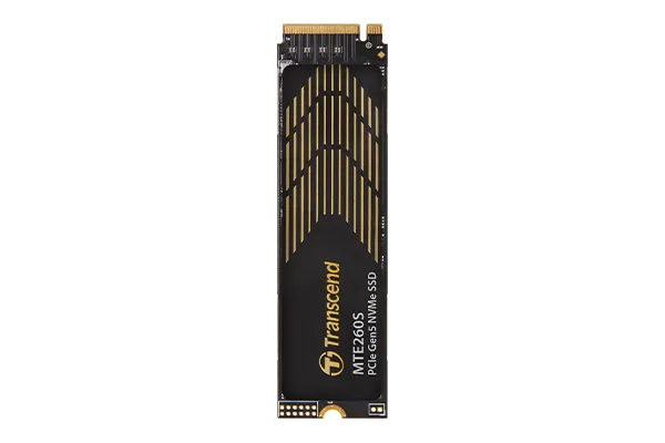 TRANSCEND 1TB MTE260S PCI-E GEN 5X4 M.2 NVMe 2280 SSD 3D NAND -14000 MB/s Read 9800 MB/s Write- Graphen Heat Spreader -750TBW